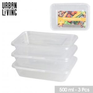 LES INDISPENSABLES BOITE DE CONSERVATION AVEC COUVERCLE 500ML X3PCS