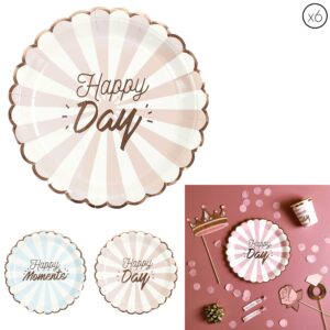 ASSIETTE EN CARTON EVJF ET BABY SHOWER X6 M24