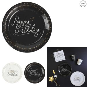 ASSIETTE EN CARTON ANNIVERSAIRE X6 M24