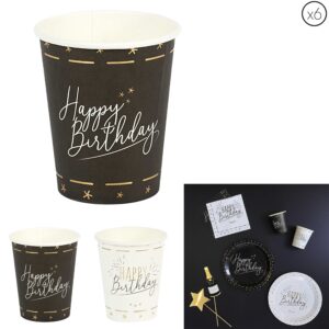 VERRE EN CARTON ANNIVERSAIRE X6