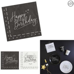 SERVIETTE EN PAPIER ANNIVERSAIRE X20