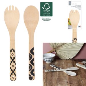 COUVERTS A SALADE MIRAGE EN BAMBOU M24