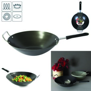 WOK ACIER TOUS FEUX 33CM