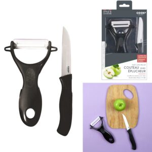 COUTEAU CERAMIQUE 7.5CM AVEC EPLUCHEUR
