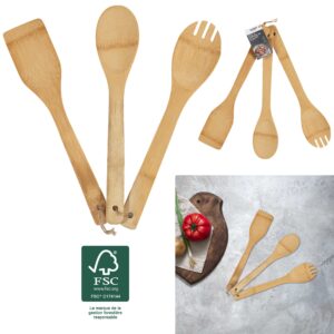 LOT DE 3 USTENSILES EN BAMBOU